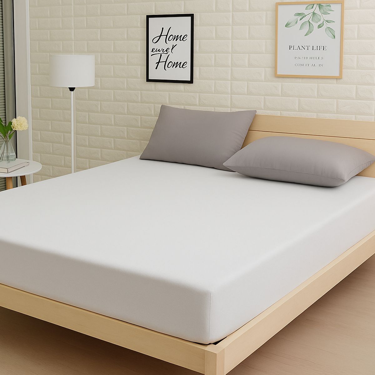 ARMONIA - Cubrecolchon Protector Impermeable 25 Plazas king Blanco