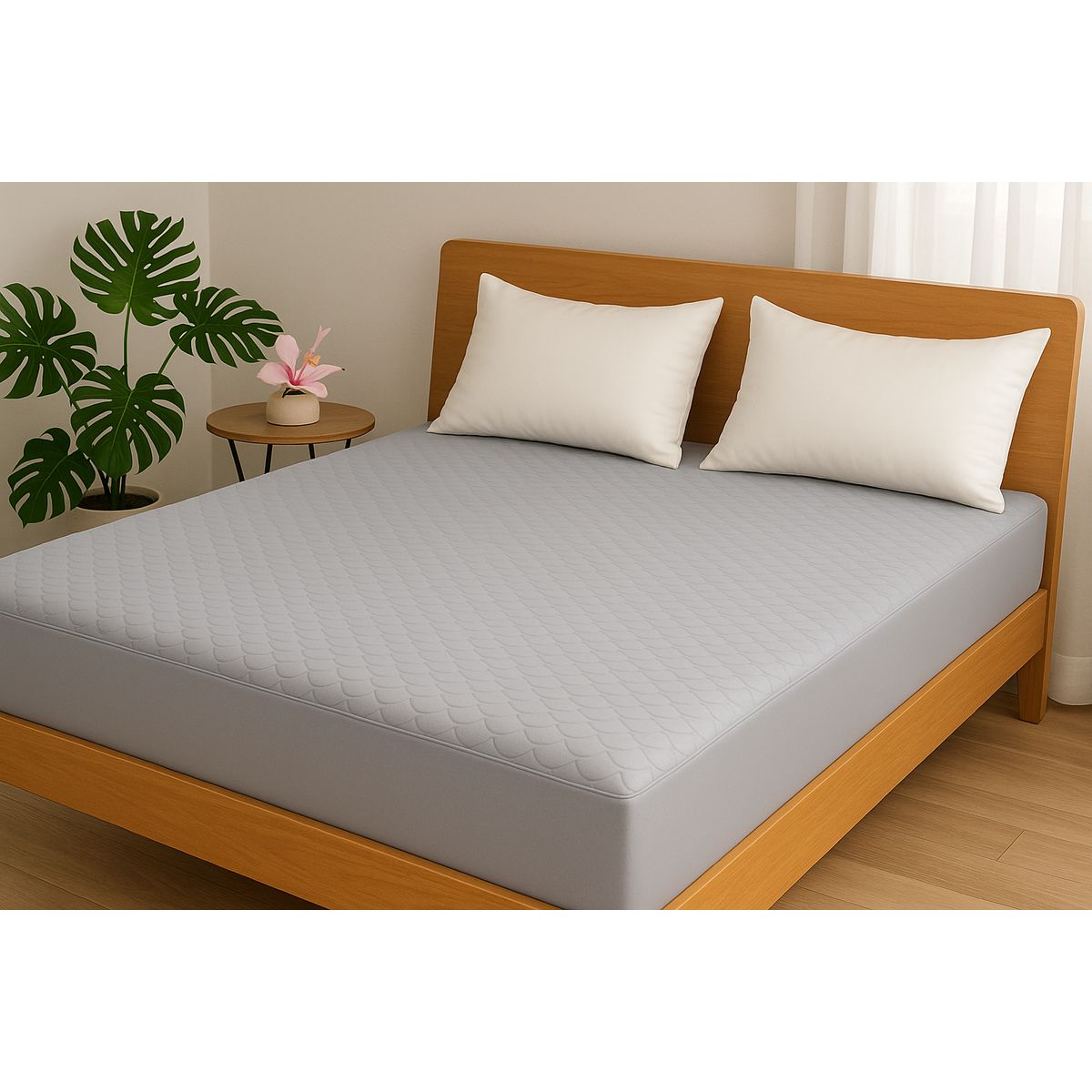 ARMONIA - Cubrecolchon Protector Impermeable 25 Plazas king Gris