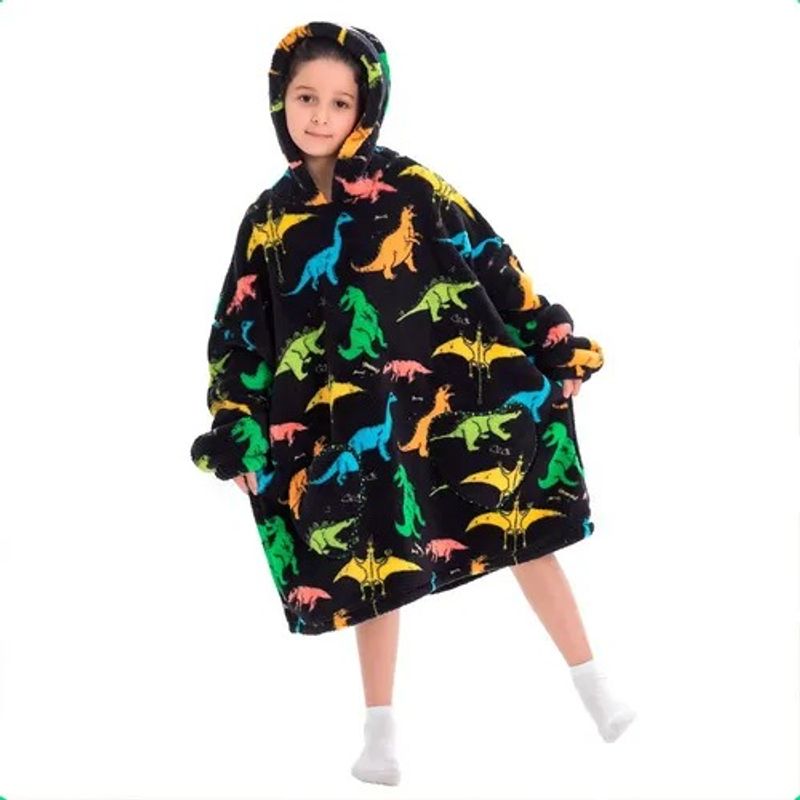 ARCA SHOPPING - Poleron Peludo De Niño Poleron Con Capucha Niña Polerones Poleron Gigante Dino