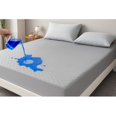 Imagen 2 del producto Cubrecolchon Protector Impermeable 25 Plazas king Gris