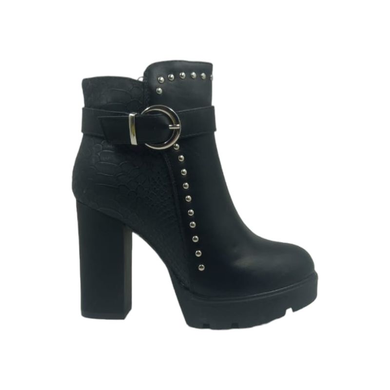 HERIEL - Botín Negro Tachas Mujer.