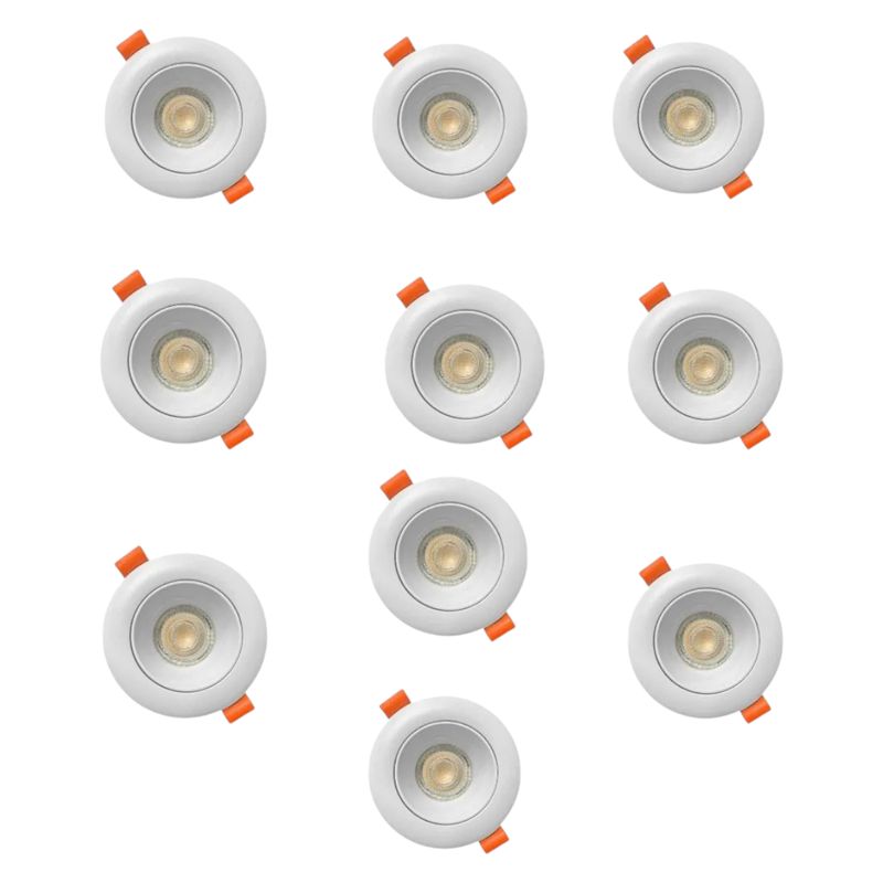 WANT - 10 Focos Spot Redondos Embutidos Blanco Luz Neutra
