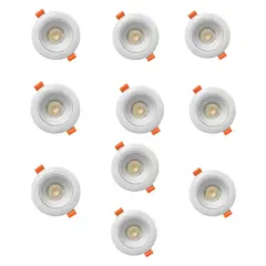 WANT - 10 Focos Spot Redondos Embutidos Blanco Luz Neutra