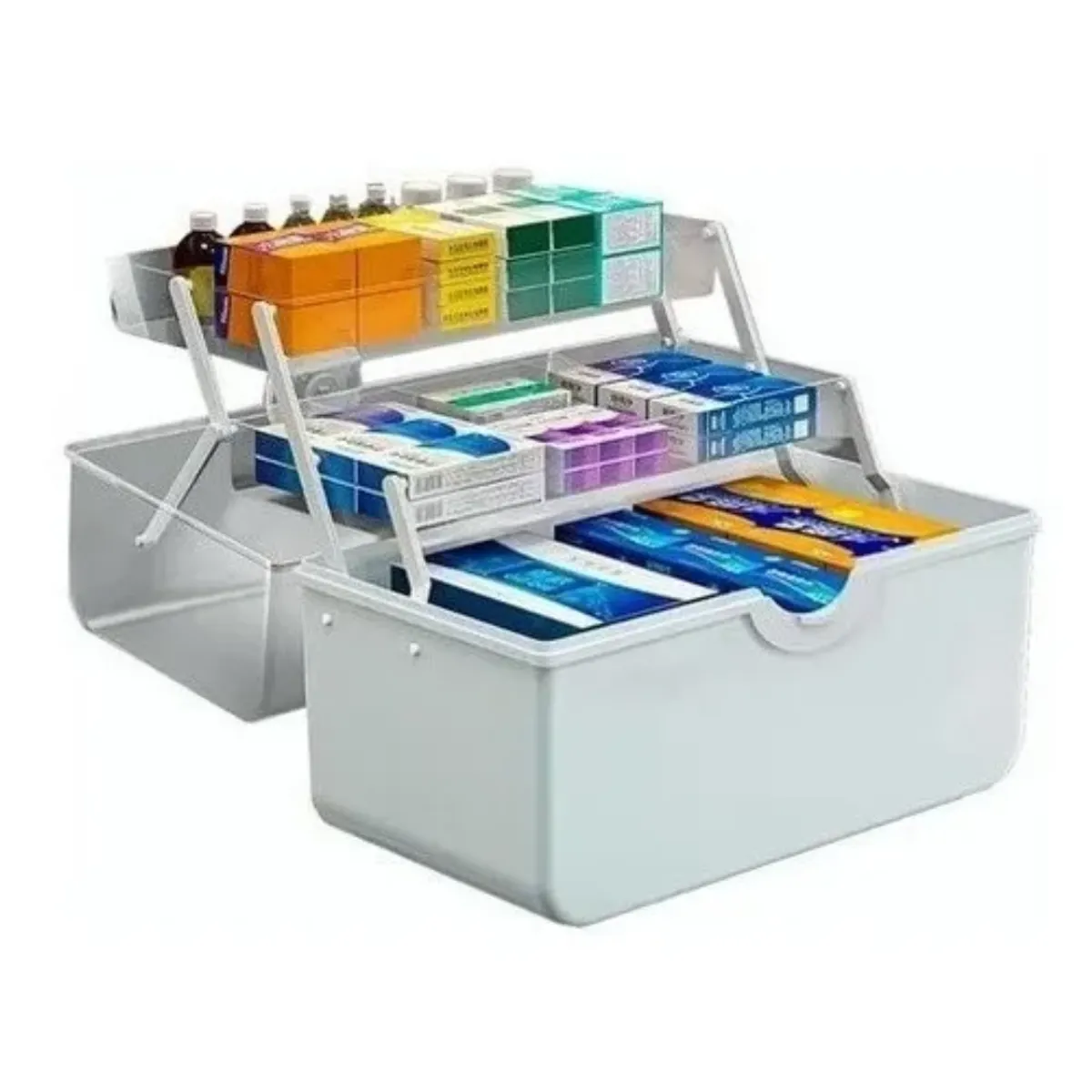 GENERICO - Caja Organizadora Plastica Multiuso Compartimientos Grande Portatil