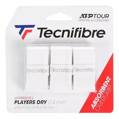 TECNIFIBRE - Overgrip Players Dry Blanco X3 Tenis Padel