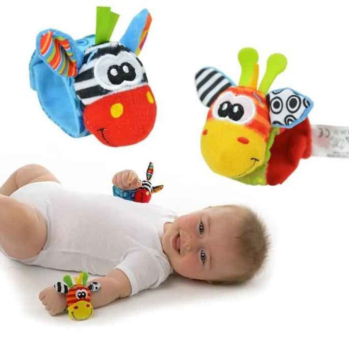 GENERICO - Pack 2unds muñequera pulsera sensorial para bebe