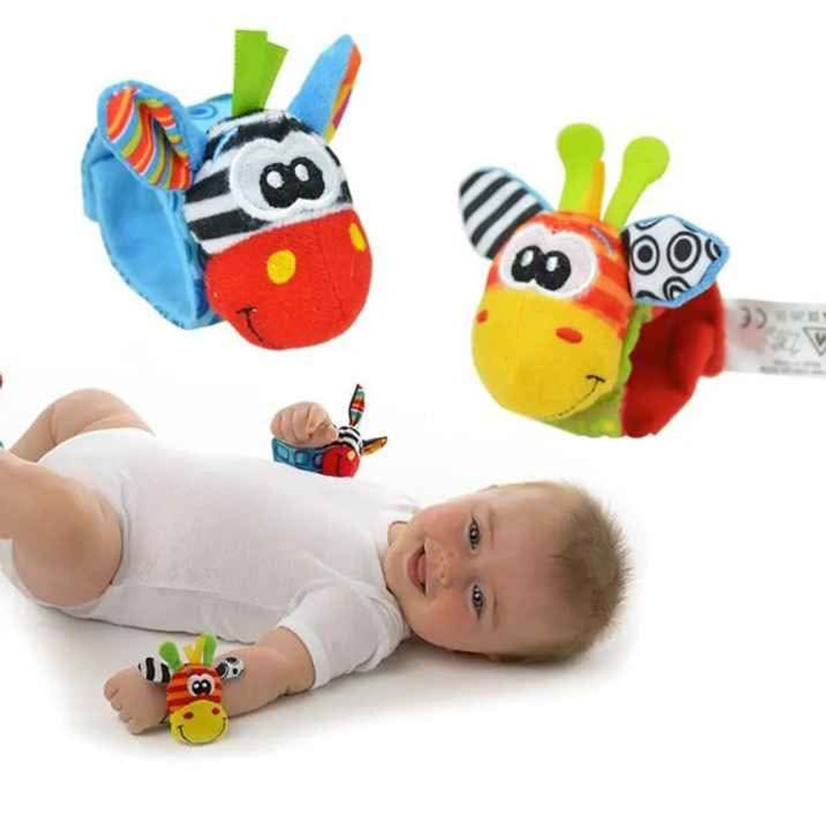 GENERICO - Pack 2unds muñequera pulsera sensorial para bebe