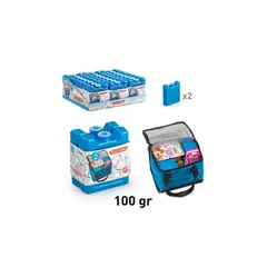 GENERICO - SET 2 ACUMULADOR DE FRIO 100G AZUL METALIZADO