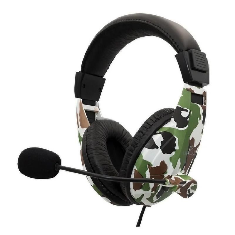 ULTRA - Audifonos Gamer Ultra Army 35mm Camuflaje Verde - Verde