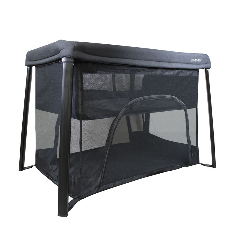 BEBESIT - Cuna Corral 3 en 1 Eclipse Safe & Sleep Negro Bebesit