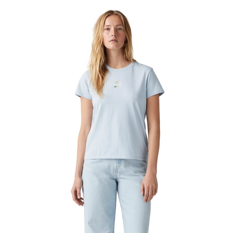 LEVIS - Polera Mujer The Perfect Tee Celeste Levis