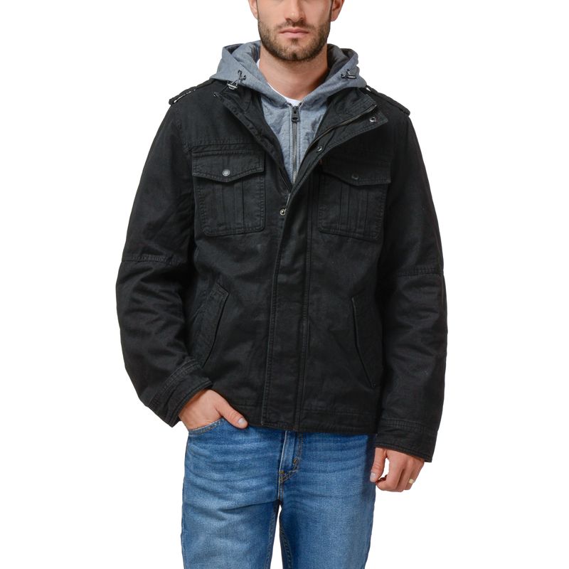 LEVIS - Chaqueta Hombre Military Sherpa Negro Levis