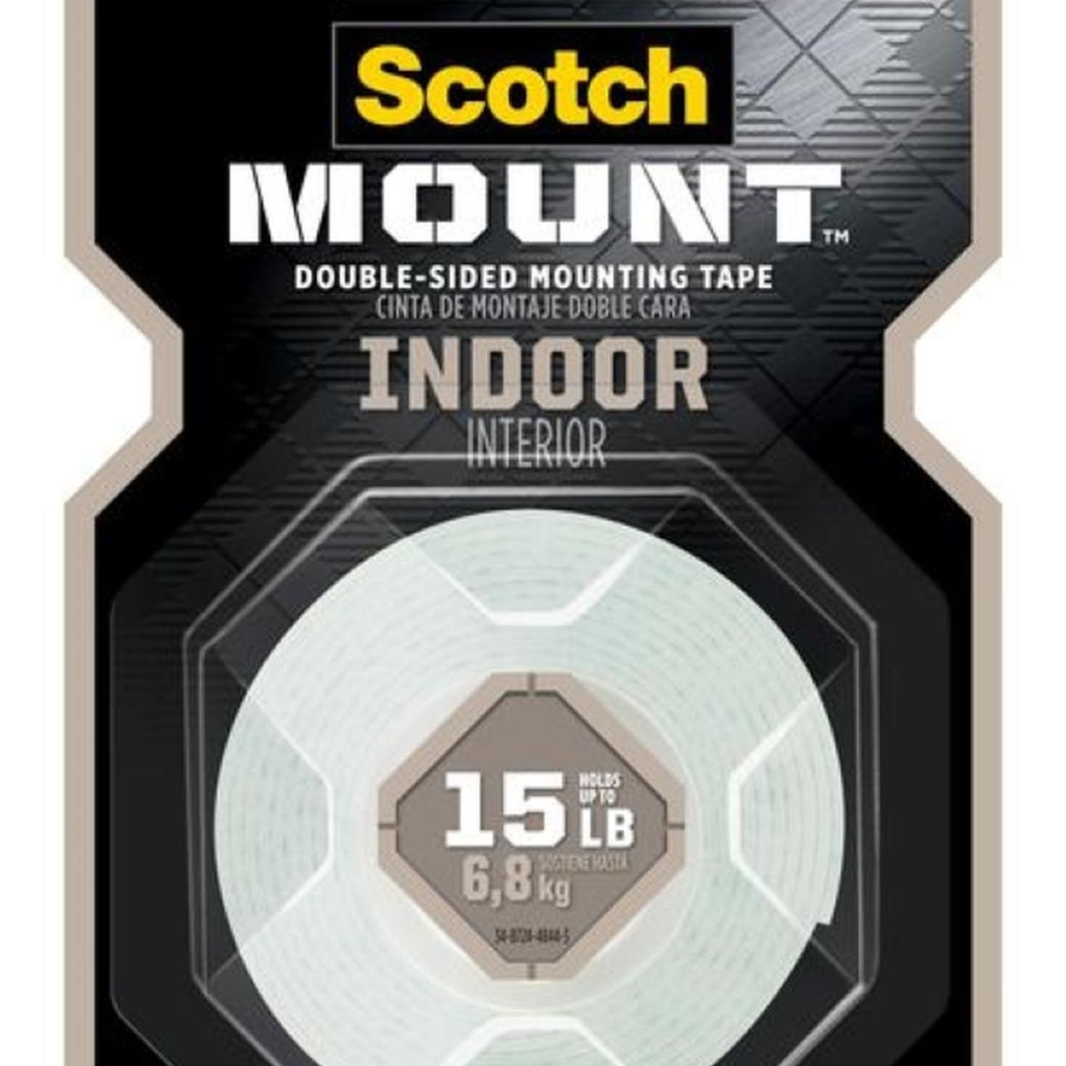 3M - Cinta de Montaje Doble Faz Scotch-Mount Interiores 2,54 cmx1,39m 3M