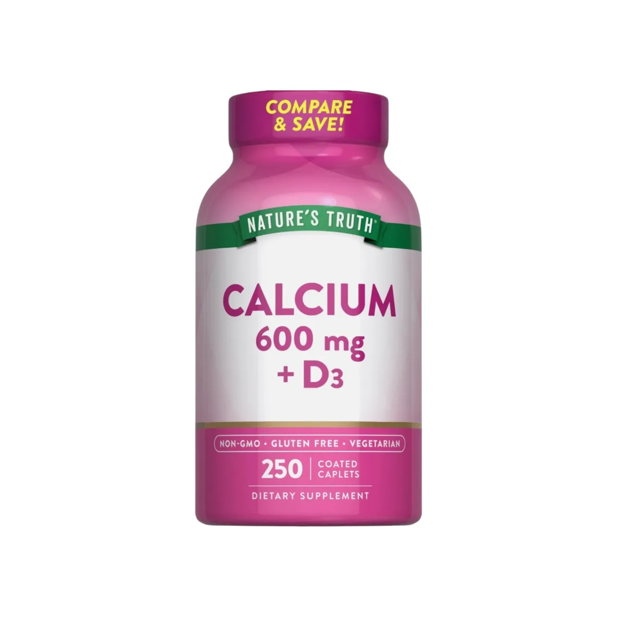NATURE'S TRUTH - CALCIO 600 MG + VITAMINA D3 250 CAPSULAS - NATURE'S TRUTH