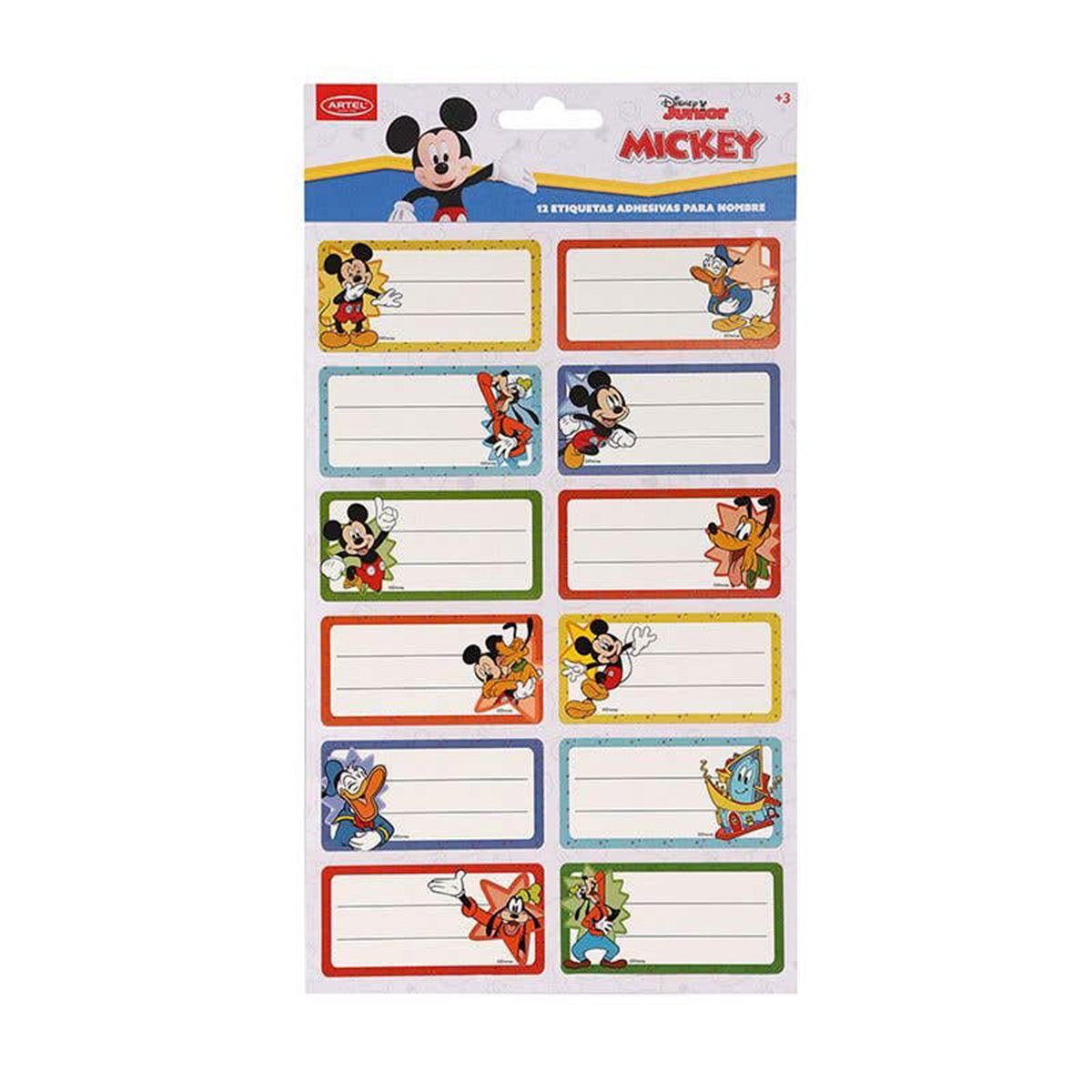 ARTEL - Set 12 Etiquetas 35x70mm Mickey - Artel