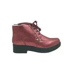 HERIEL - Botín Rojo Metalizado Mujer