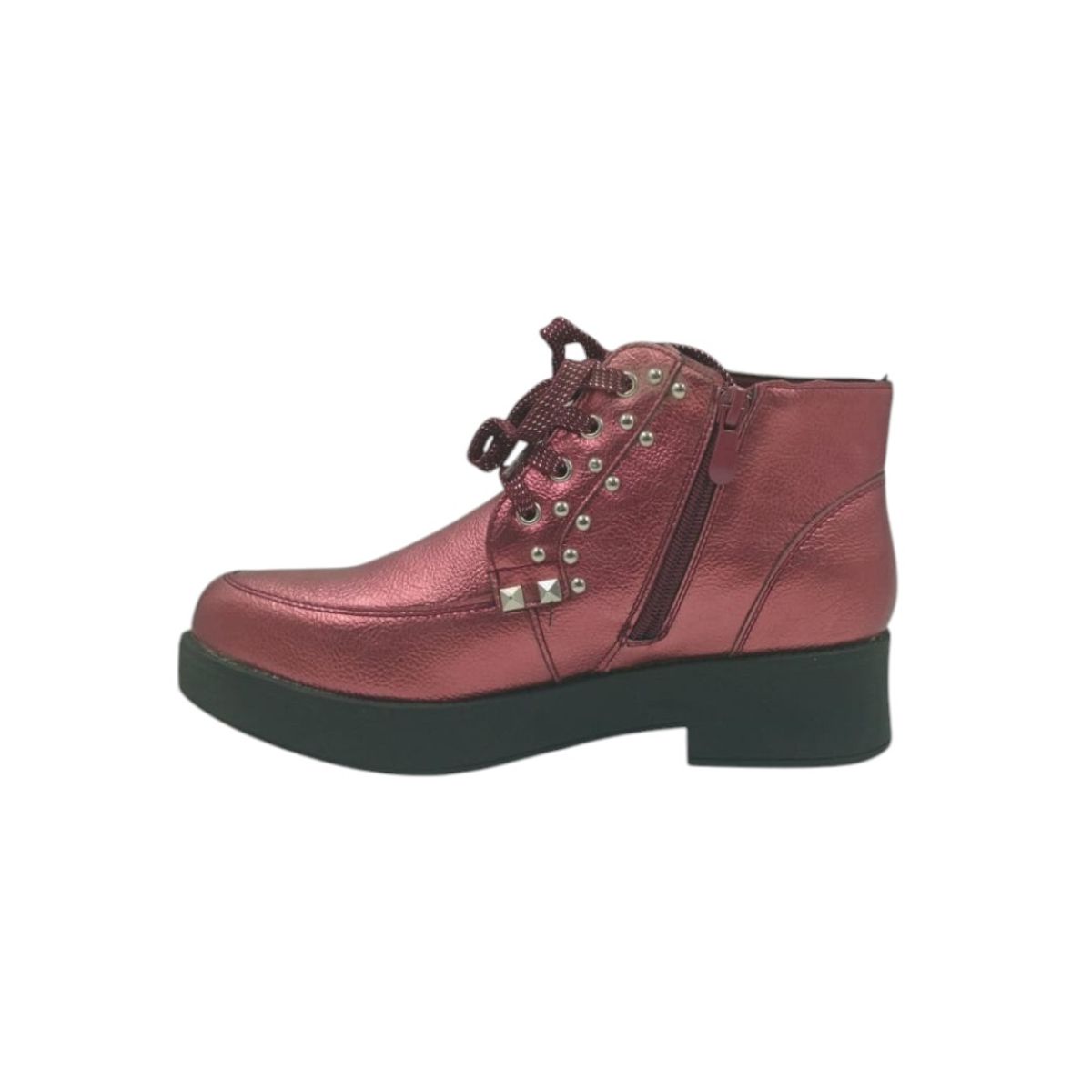 HERIEL - Botín Rojo Metalizado Mujer