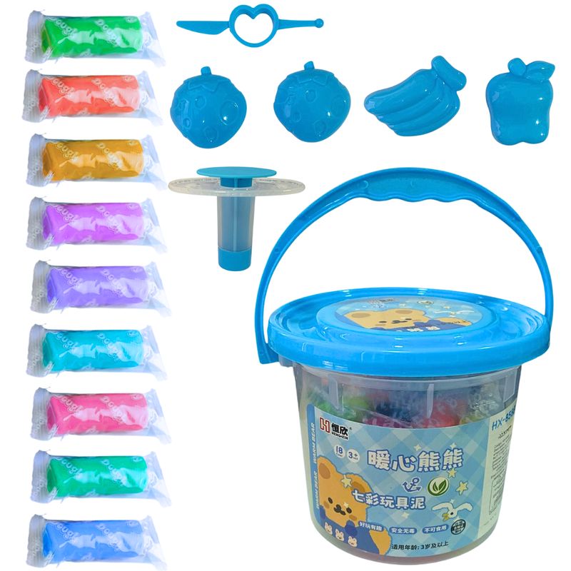 GENERICO - Kit Arcilla Infantil Kawaii Masa De 18 Colores Para Moldear