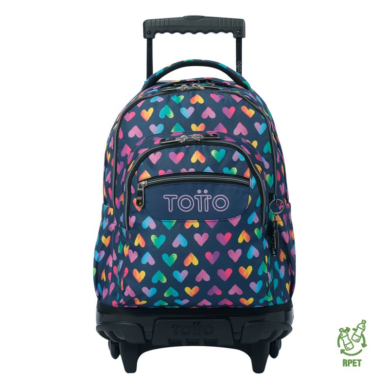 TOTTO - Mochila Escolar Con Ruedas para Niña Renglon Totto