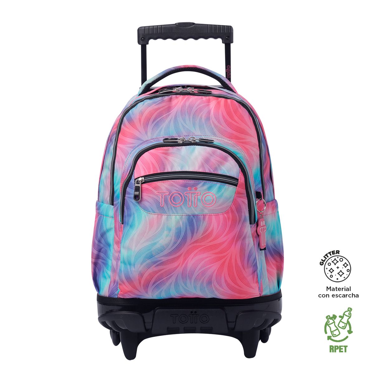TOTTO - Mochila Escolar Con Ruedas para Niña Renglon Totto