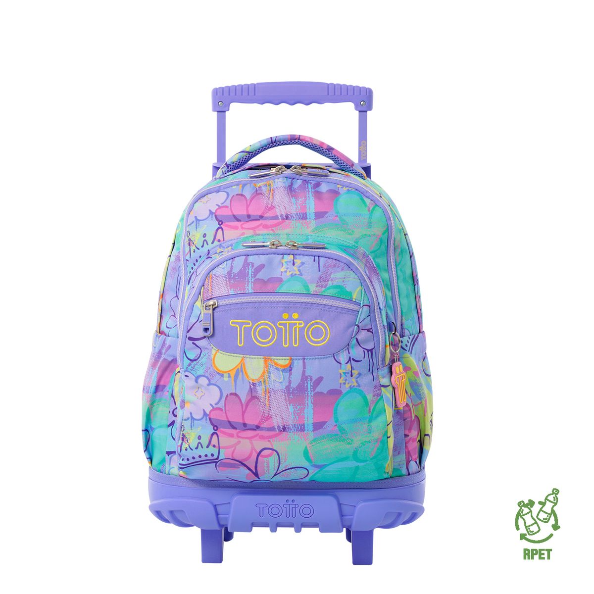 TOTTO - Mochila Escolar Con Ruedas para Niña Renglon Totto