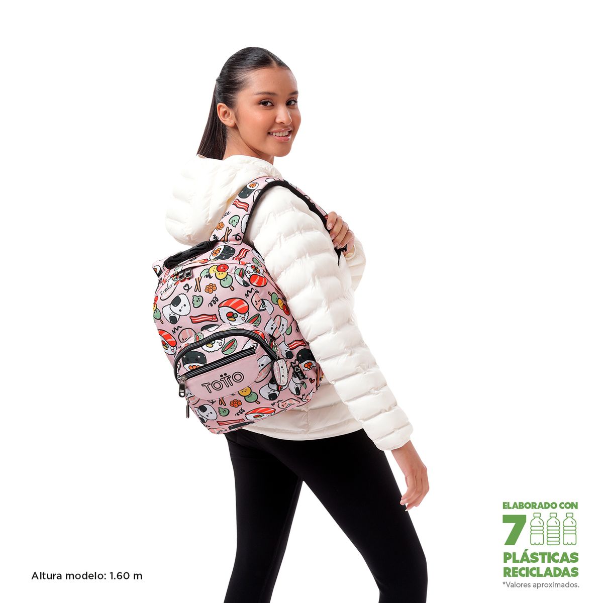 TOTTO - Mochila Escolar Para Niña Notebook 10 Tempera Totto