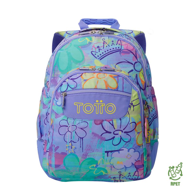 TOTTO - Mochila Escolar Para Niña Notebook 14 Rayol Totto