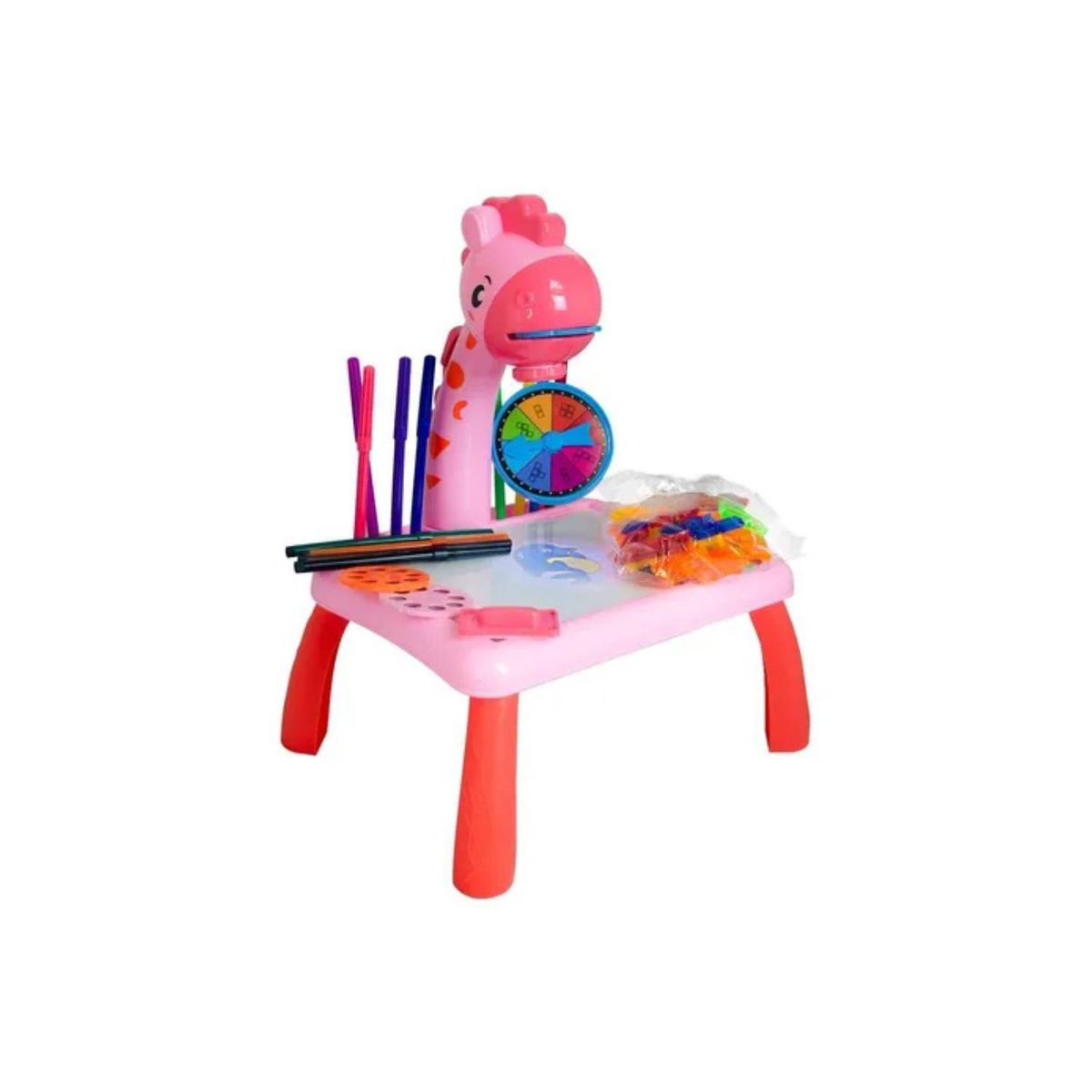 GENERICO - Mesa Proyector Dibujo Didactica Y Juego De Tetris Rosado