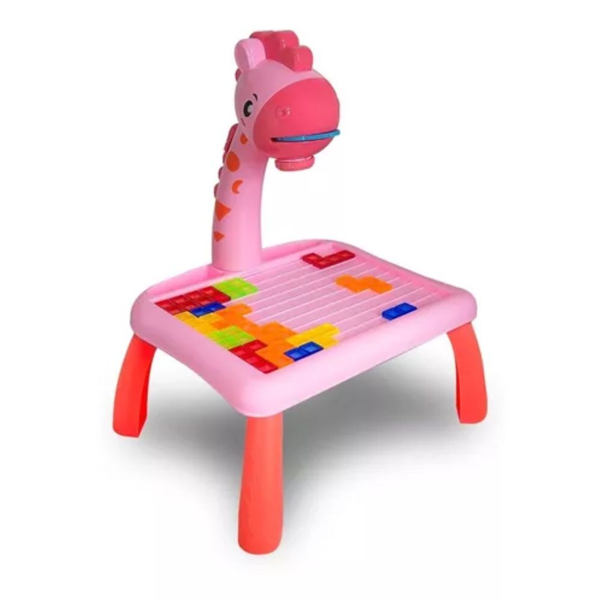 GENERICO - Mesa Proyector Dibujo Didactica Y Juego De Tetris Rosado