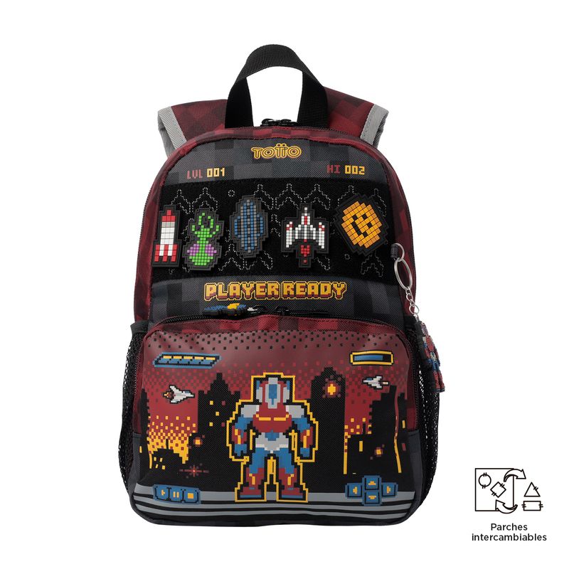 TOTTO - Mochila Escolar para Niño Digibot Pequeña Totto