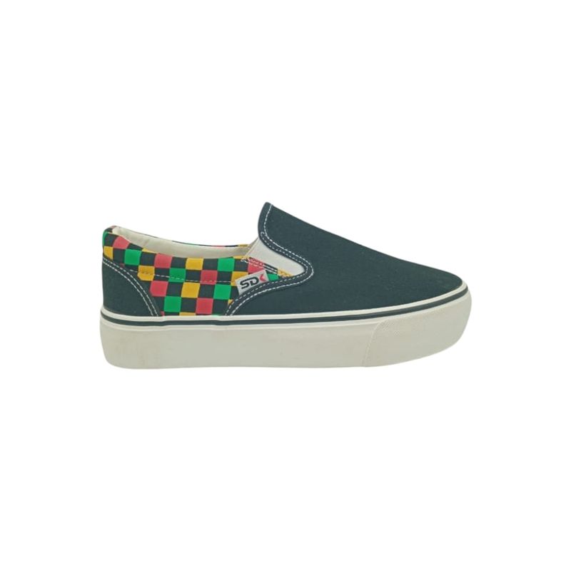 HERIEL - Zapatilla Negra Slip on Mujer.