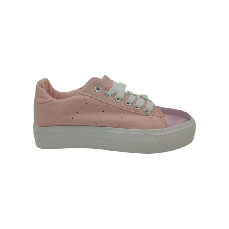 HERIEL - Zapatilla Rosa Metalizada Mujer.
