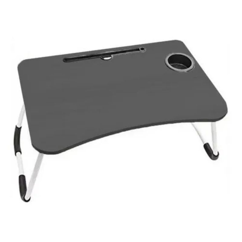GENERICO - Mesa Plegable Para Cama Y Notebook Multifuncional De Madera NEGRA