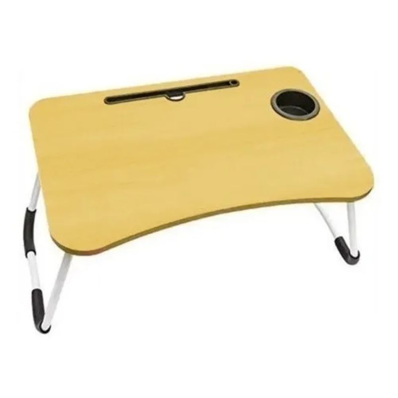 GENERICO - Mesa Plegable Para Cama Y Notebook Multifuncional De Madera Oscura