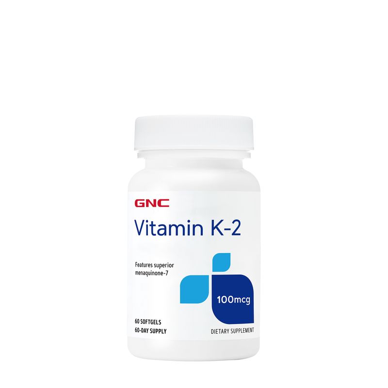 GNC - GNC VITAMINA K-2, 100 MCG, 60 CAPSULAS GEL