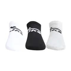 JKS - Tripack Calcetines Cortos Tricolor Negro Blanco Gris