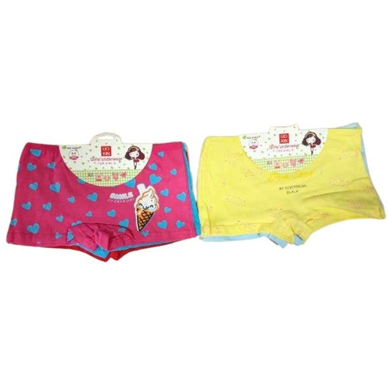 GENERICO - Pack 6 calzones para niña 4 años a 6 años