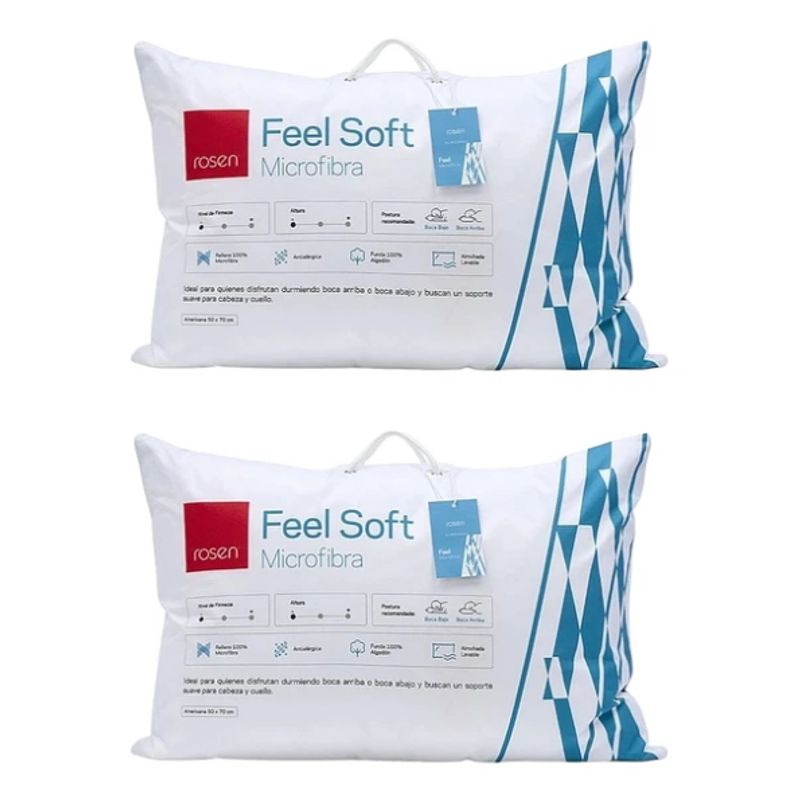 ROSEN - Pack 2 Almohada Soft Microfibra 50 x 70 - Rosen