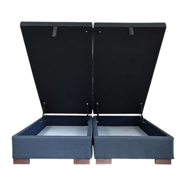 Base De Cama Baul King dividida con patas 4.5 cm