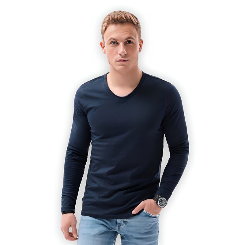 MROTTO - Polera Hombre Manga Larga  Cuello Redondo