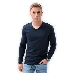 MROTTO - Polera Hombre Manga Larga Cuello Redondo