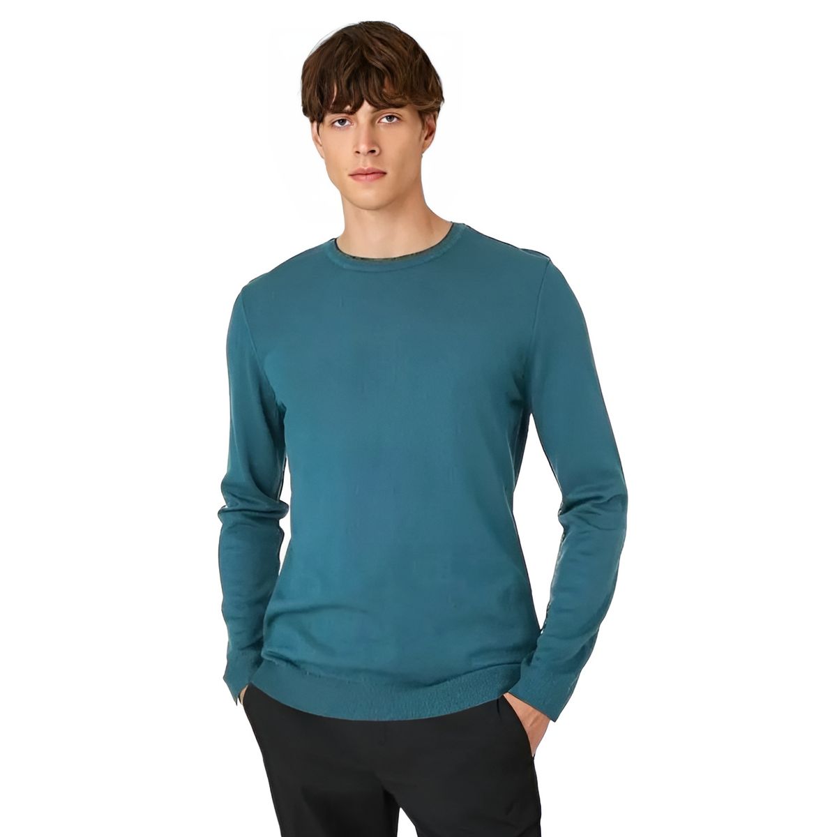 MROTTO - Polera Hombre Manga Larga  Cuello Redondo