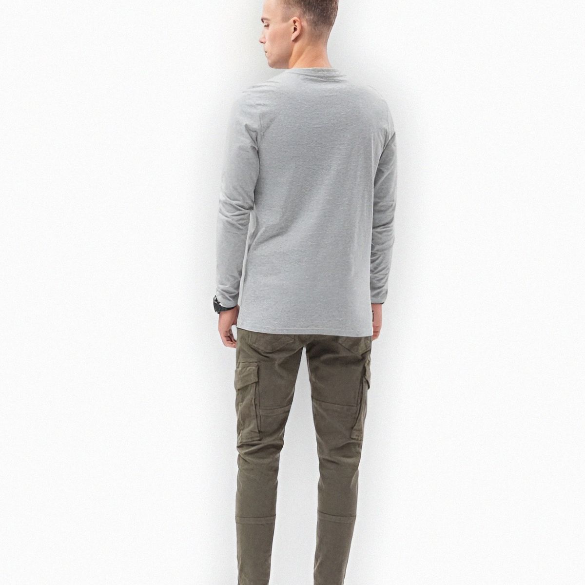 MROTTO - Polera Hombre Manga Larga  Cuello Redondo