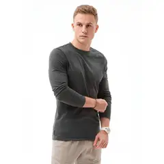 MROTTO - Polera Hombre Manga Larga Cuello Redondo