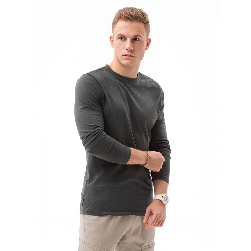 MROTTO - Polera Hombre Manga Larga  Cuello Redondo