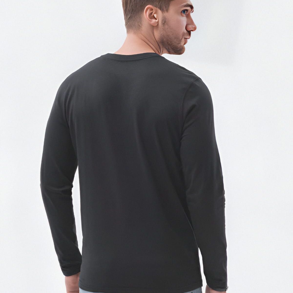 MROTTO - Polera Hombre Manga Larga  Cuello Redondo