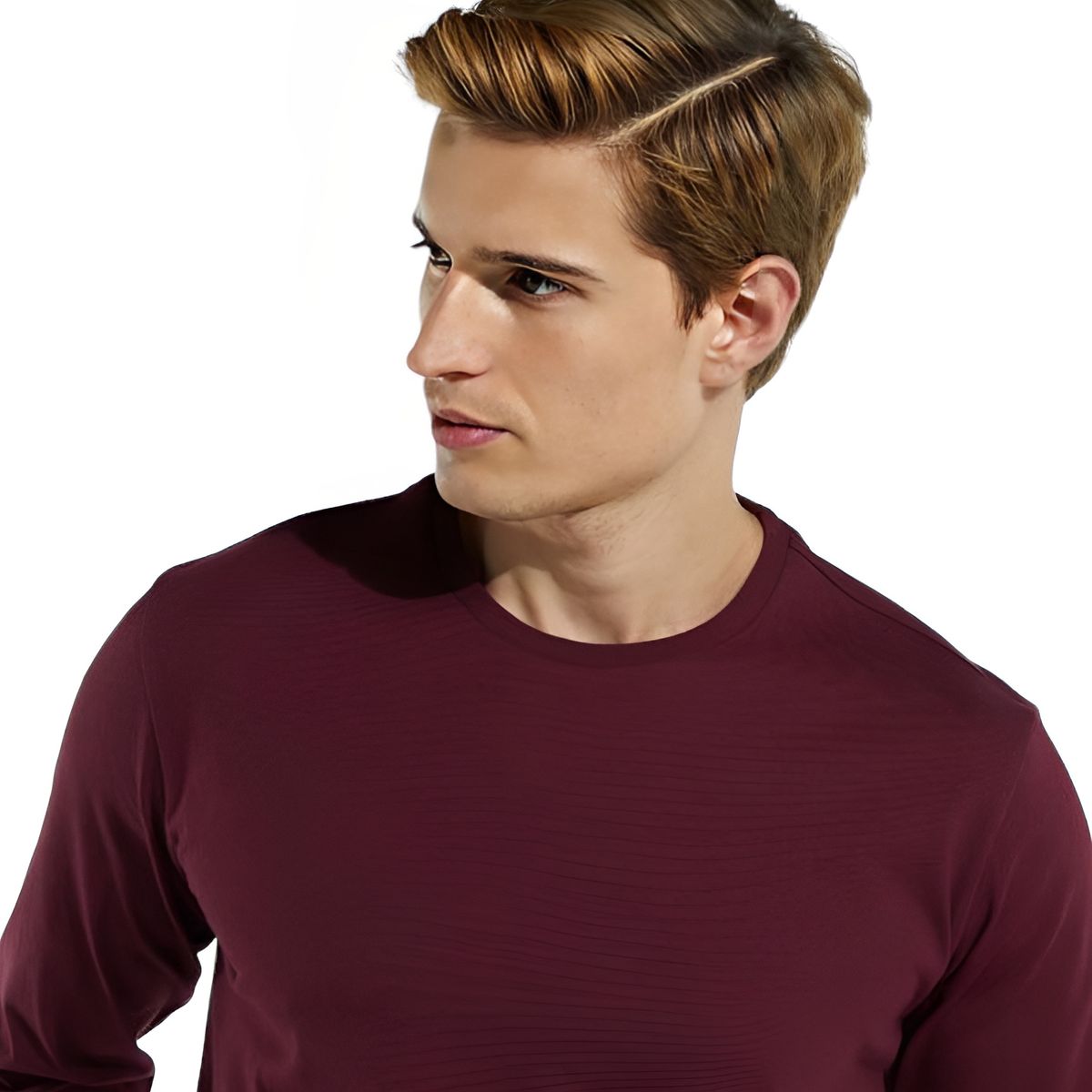 MROTTO - Polera Hombre Manga Larga  Cuello Redondo