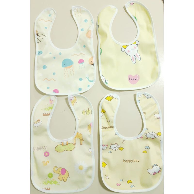 GENERICO - Pack 4 baberos lindos para bebe.