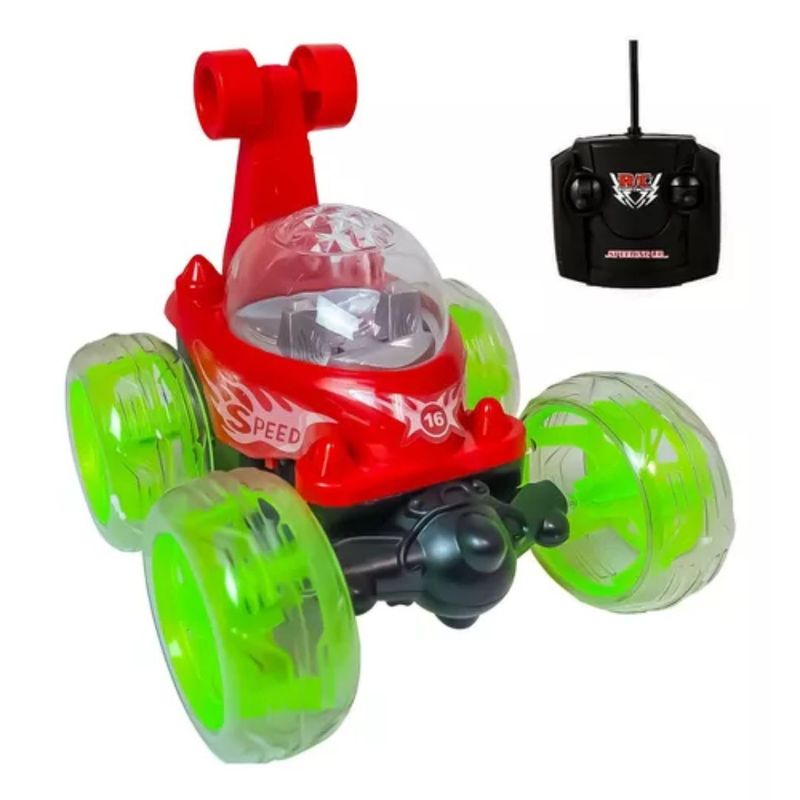 GENERICO - Auto Control Remoto Crazy Car Luces Sonido Nios Rgb Rojo
