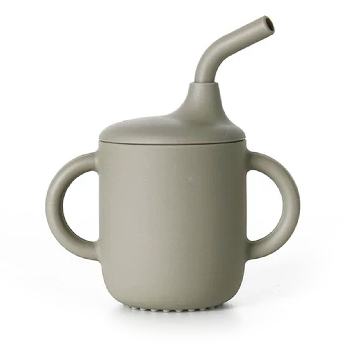 GENERICO - Vaso De Silicona Con Bombilla Para Bebés Gris Verdoso